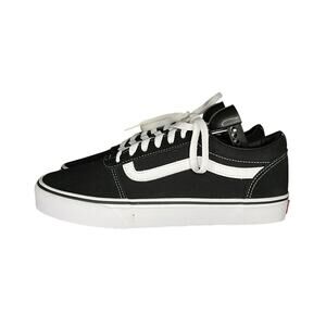 Mens Vans Ward Low Skate Sneakers Shoes Size 9 Black White
